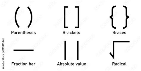 types of bracket symbols